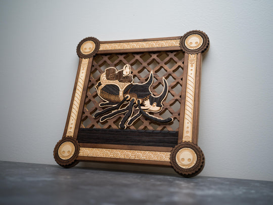 Wooden Henna / Mehndi Hollow Knight Print