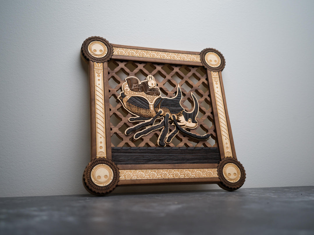 Wooden Henna / Mehndi Hollow Knight Print