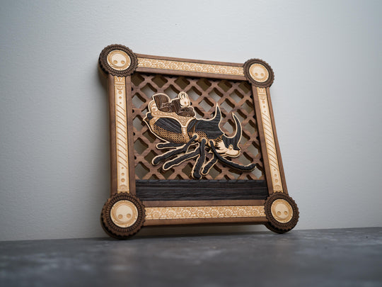 Wooden Henna / Mehndi Hollow Knight Print