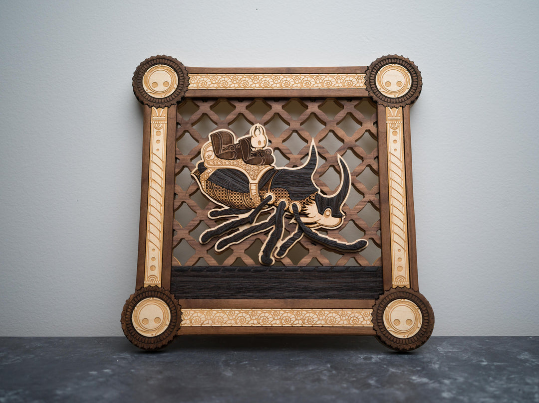 Wooden Henna / Mehndi Hollow Knight Print