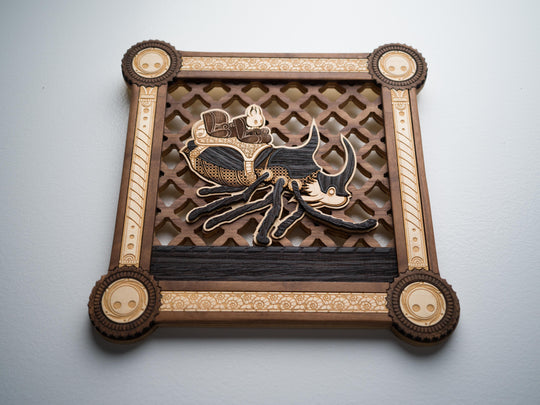 Wooden Henna / Mehndi Hollow Knight Print