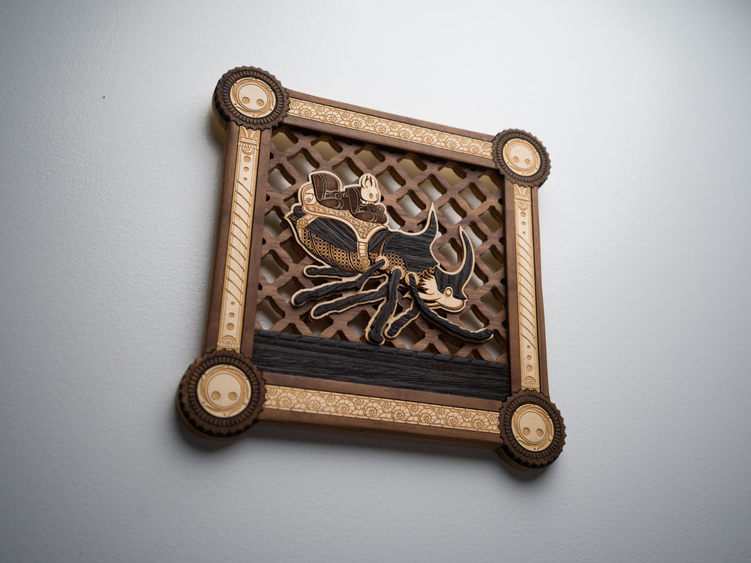 Wooden Henna / Mehndi Hollow Knight Print