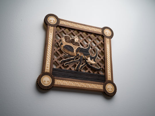 Wooden Henna / Mehndi Hollow Knight Print