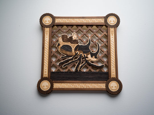 Wooden Henna / Mehndi Hollow Knight Print