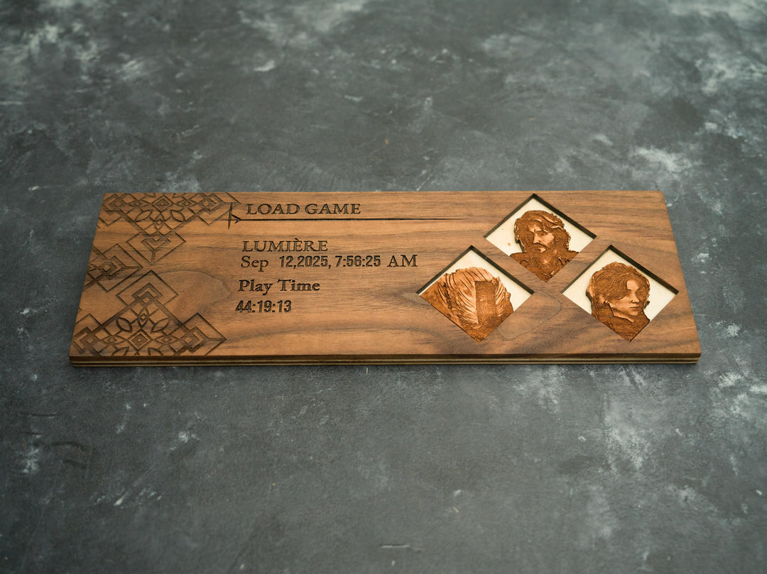 Custom Engraved Clair Obscur Expedition 33 save menu