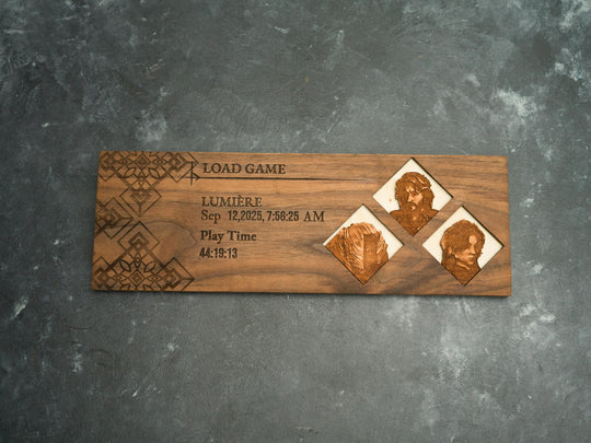 Custom Engraved Clair Obscur Expedition 33 save menu