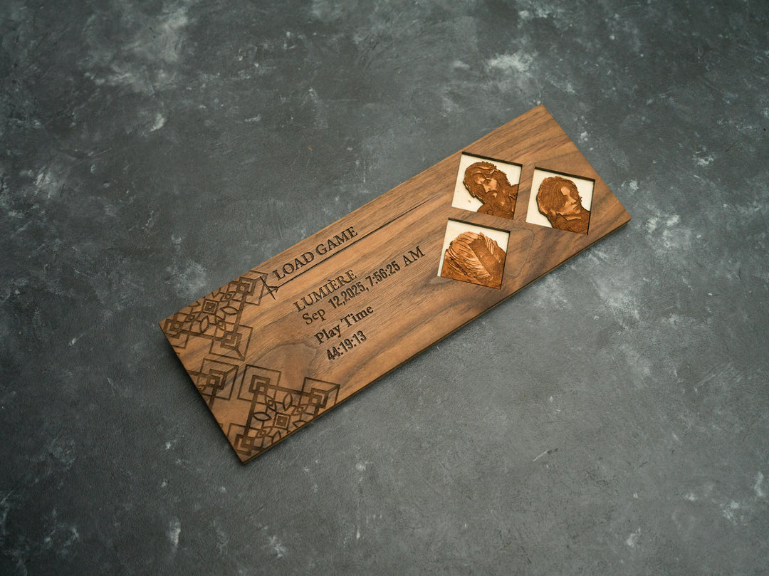 Custom Engraved Clair Obscur Expedition 33 save menu