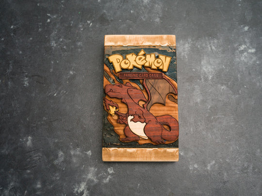 Wooden Pokemon Booster Pack bottle opener with magnets