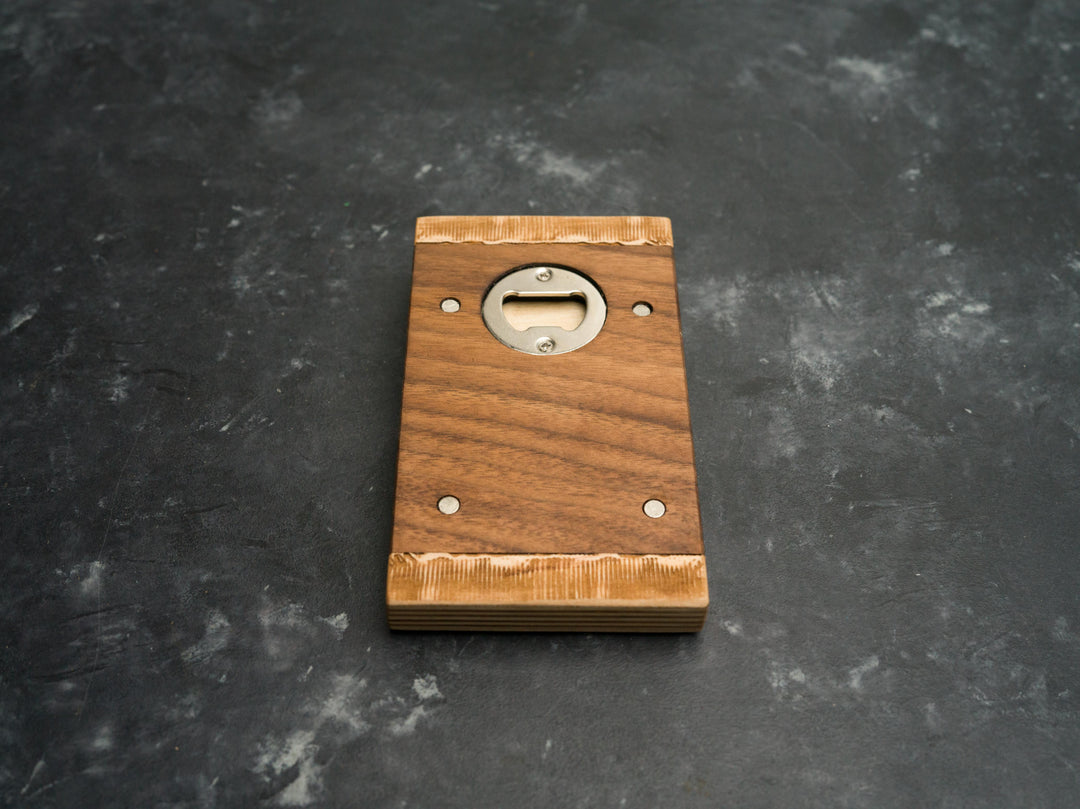 Wooden Pokemon Booster Pack bottle opener with magnets