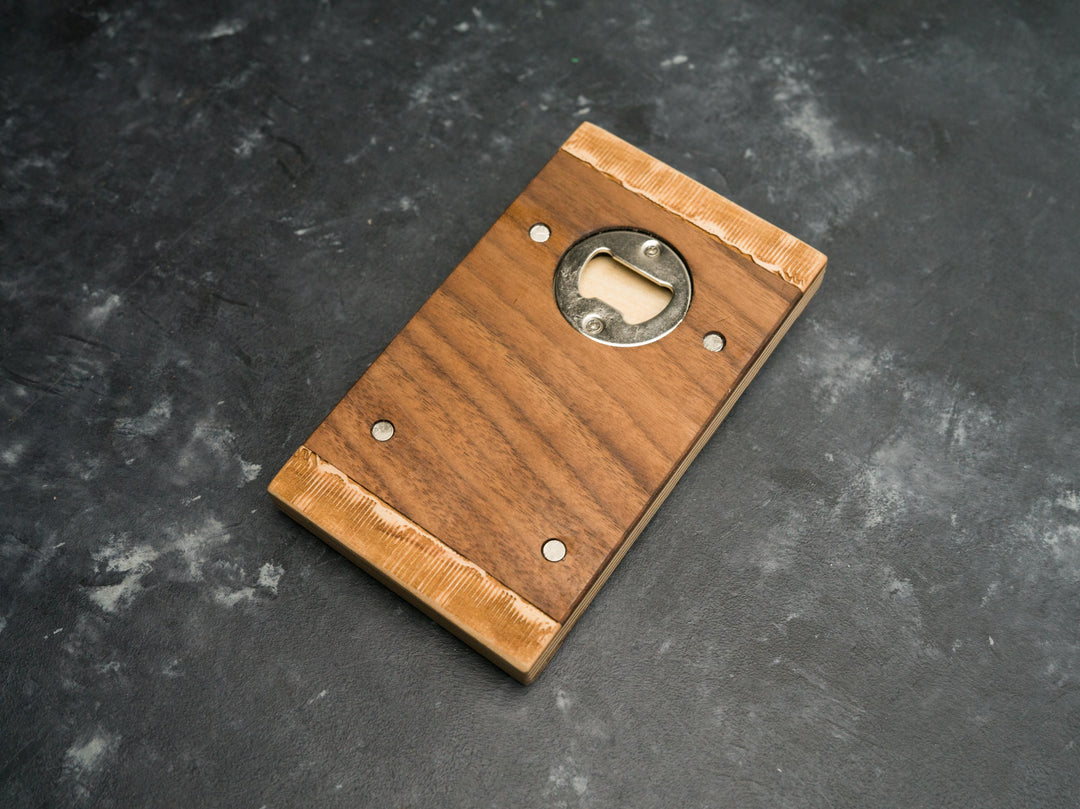 Wooden Pokemon Booster Pack bottle opener with magnets