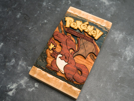 Wooden Pokemon Booster Pack bottle opener with magnets
