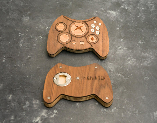 Wooden Xbox Bottle opener with magnets