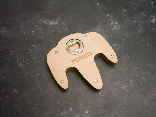 Wooden N64 Bottle opener with magnets