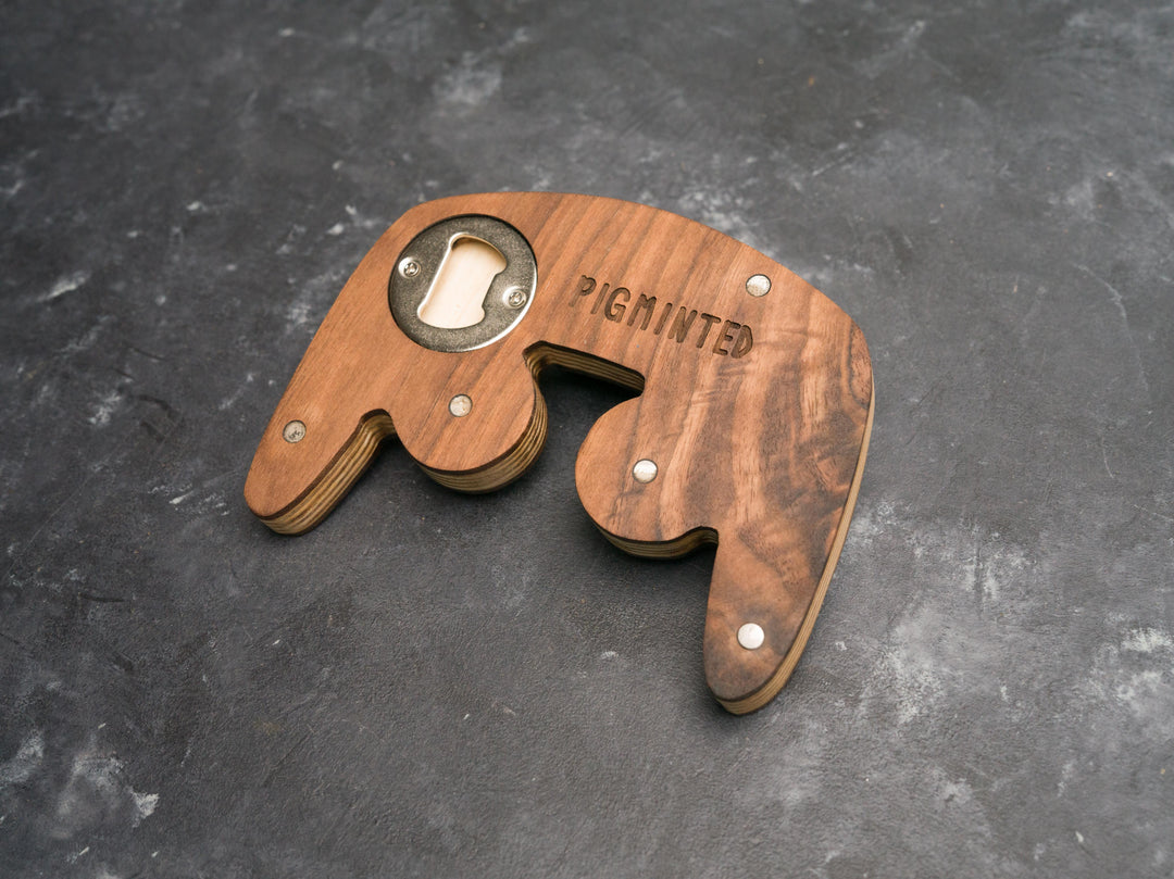 Wooden Gamecube Bottle opener with magnets