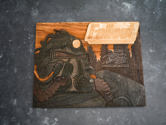 Wooden Fallout 1 PC Game Art Print
