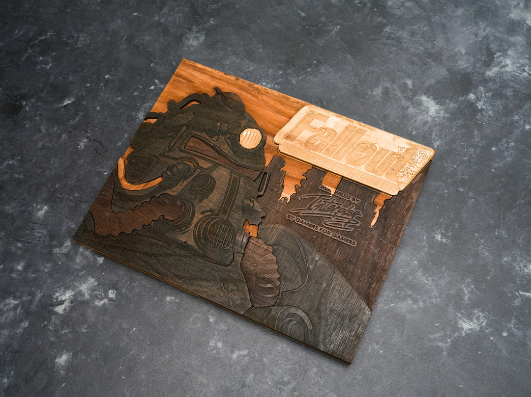 Wooden Fallout 1 PC Game Art Print