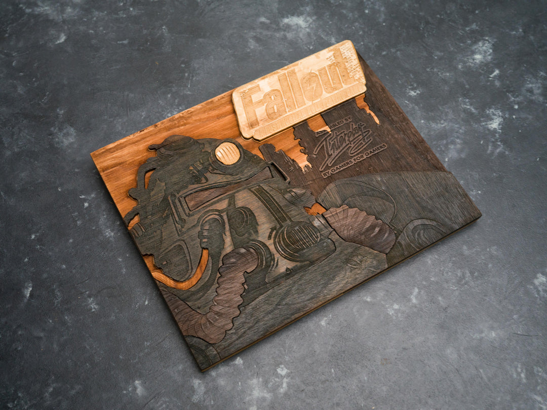 Wooden Fallout 1 PC Game Art Print