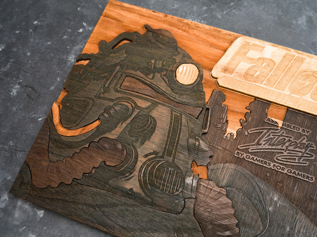 Wooden Fallout 1 PC Game Art Print