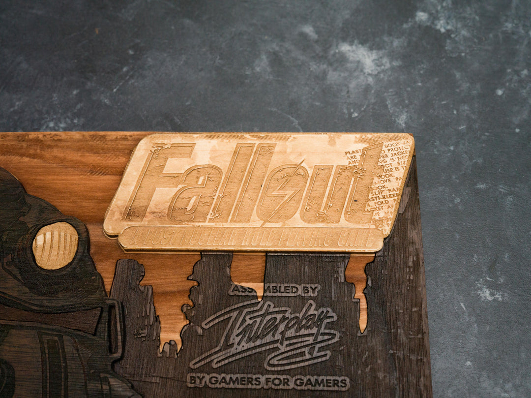 Wooden Fallout 1 PC Game Art Print