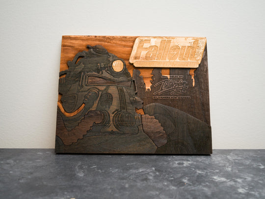 Wooden Fallout 1 PC Game Art Print