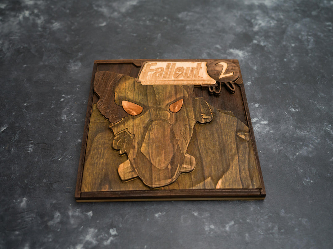 Wooden Fallout 2 PC Game Art Print