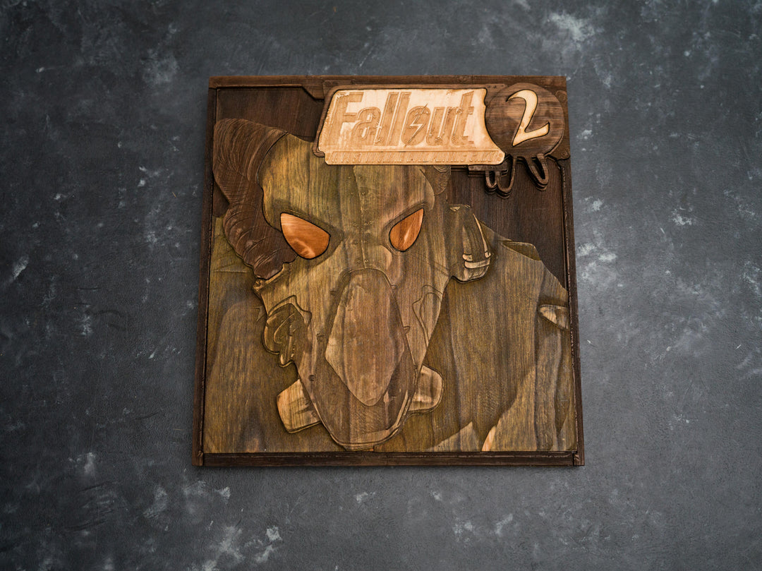 Wooden Fallout 2 PC Game Art Print