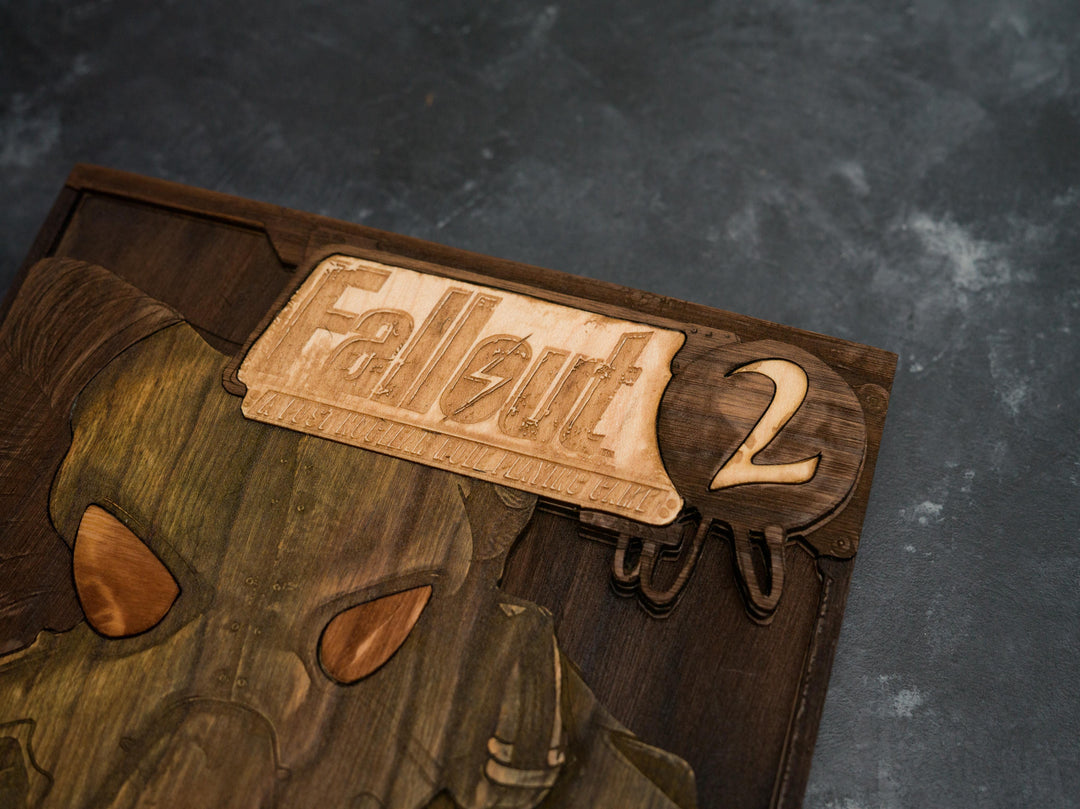 Wooden Fallout 2 PC Game Art Print
