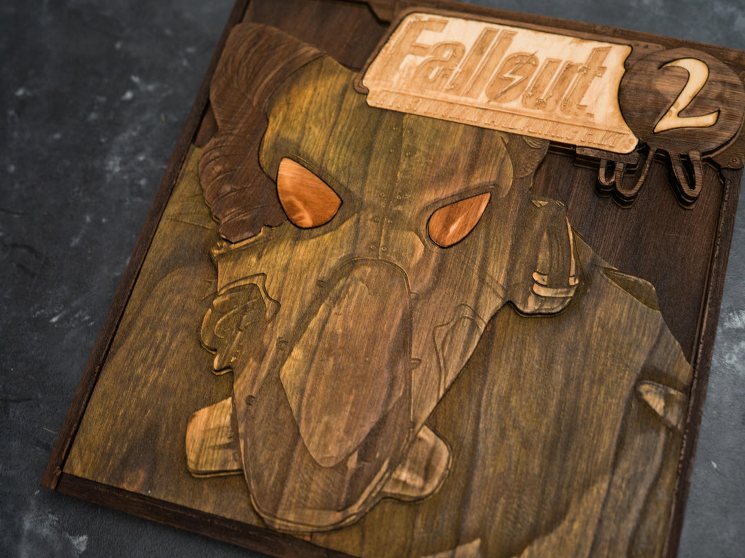 Wooden Fallout 2 PC Game Art Print