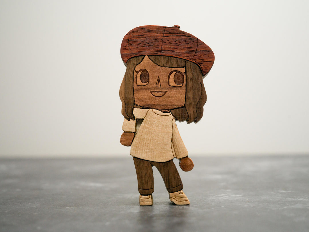Wooden version of your Animal Crossing character!