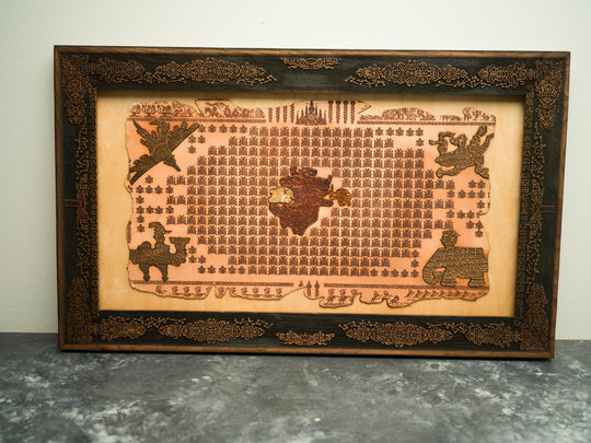 Wooden / Leather Zelda Breath of the Wild tapestry