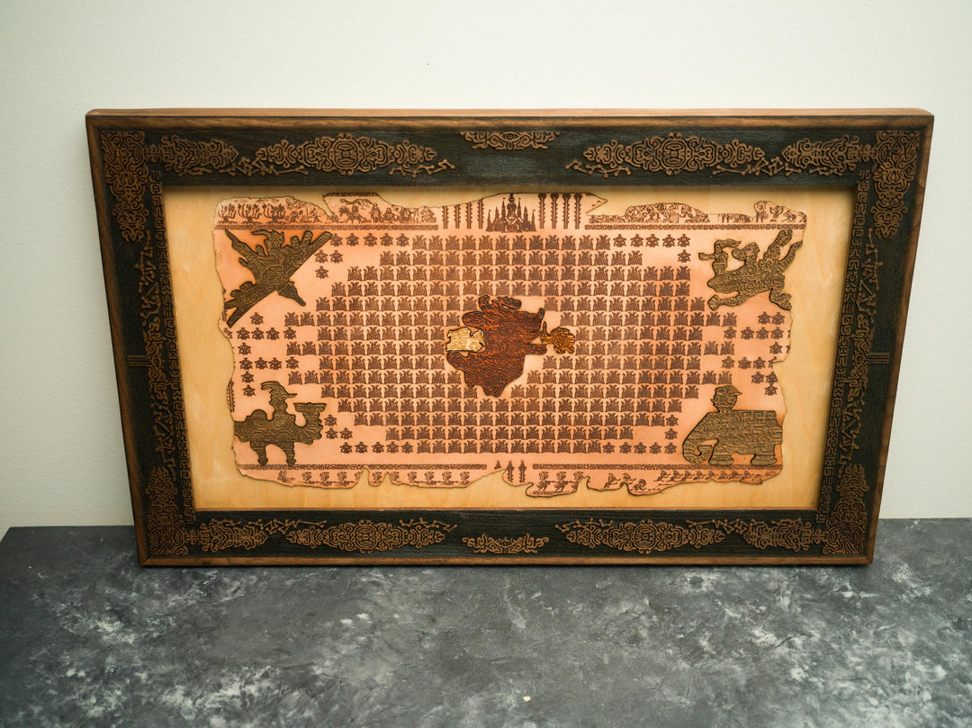 Wooden / Leather Zelda Breath of the Wild tapestry