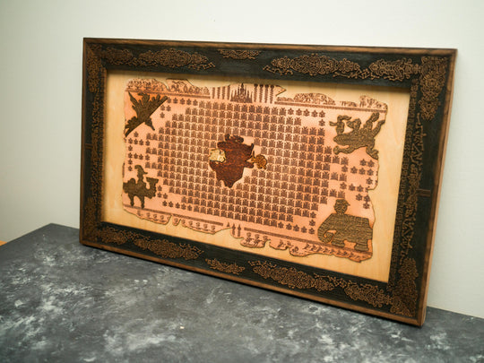 Wooden / Leather Zelda Breath of the Wild tapestry