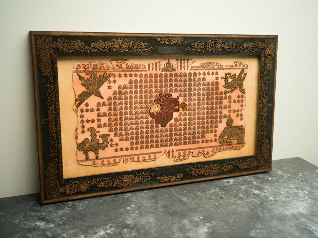 Wooden / Leather Zelda Breath of the Wild tapestry