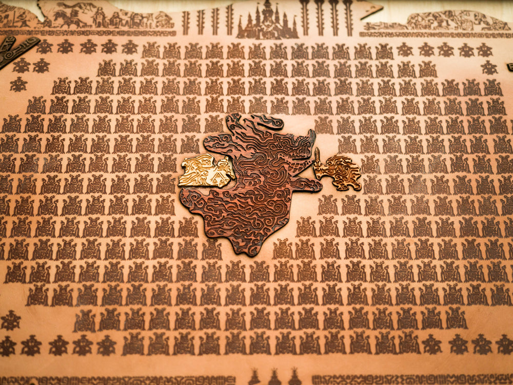 Wooden / Leather Zelda Breath of the Wild tapestry
