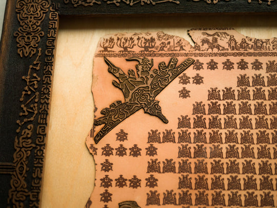 Wooden / Leather Zelda Breath of the Wild tapestry