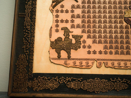 Wooden / Leather Zelda Breath of the Wild tapestry