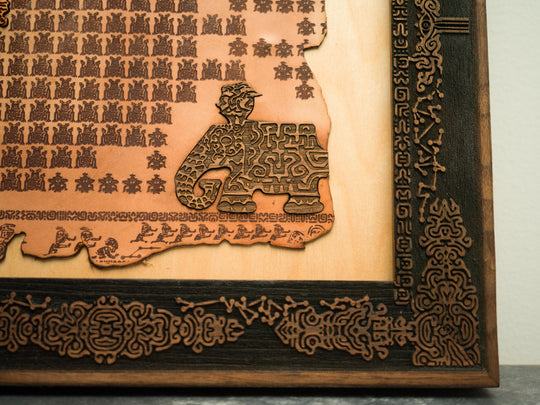 Wooden / Leather Zelda Breath of the Wild tapestry