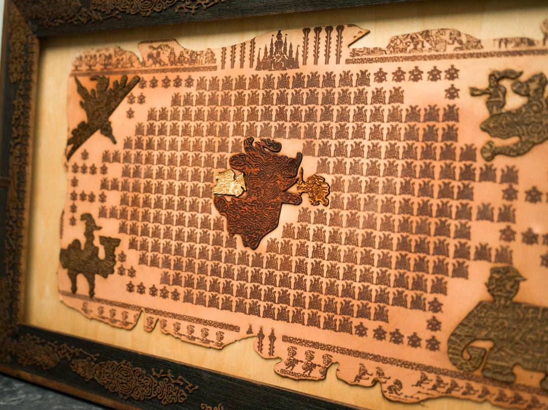 Wooden / Leather Zelda Breath of the Wild tapestry