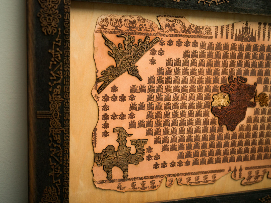 Wooden / Leather Zelda Breath of the Wild tapestry