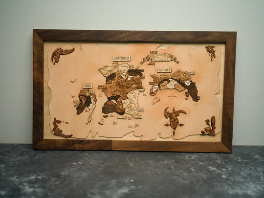 Wooden / Leather EverQuest Map
