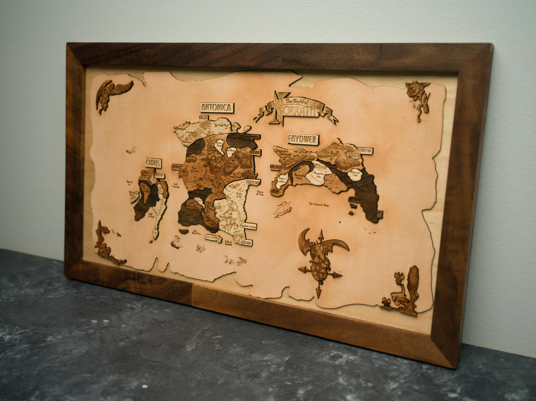 Wooden / Leather EverQuest Map