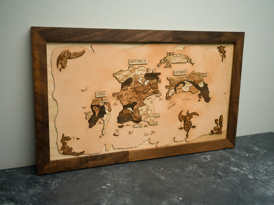 Wooden / Leather EverQuest Map