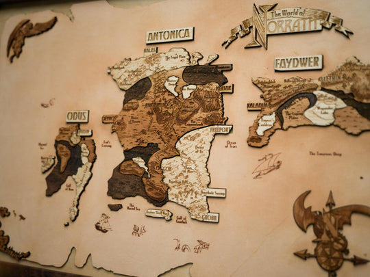 Wooden / Leather EverQuest Map