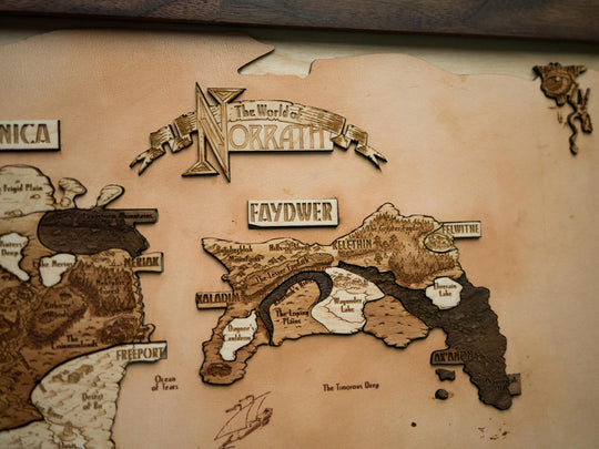 Wooden / Leather EverQuest Map