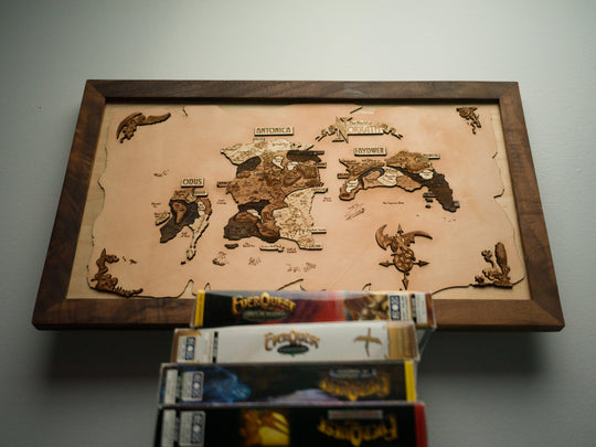 Wooden / Leather EverQuest Map