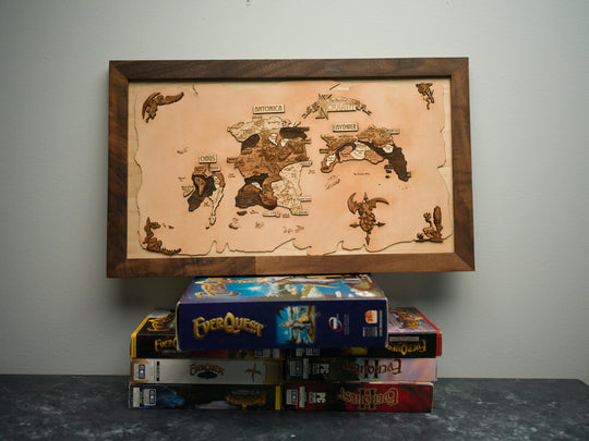 Wooden / Leather EverQuest Map