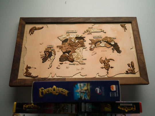 Wooden / Leather EverQuest Map