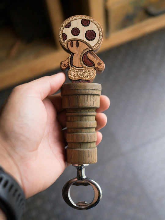 Wooden Mario Bros Henna Bottle openers