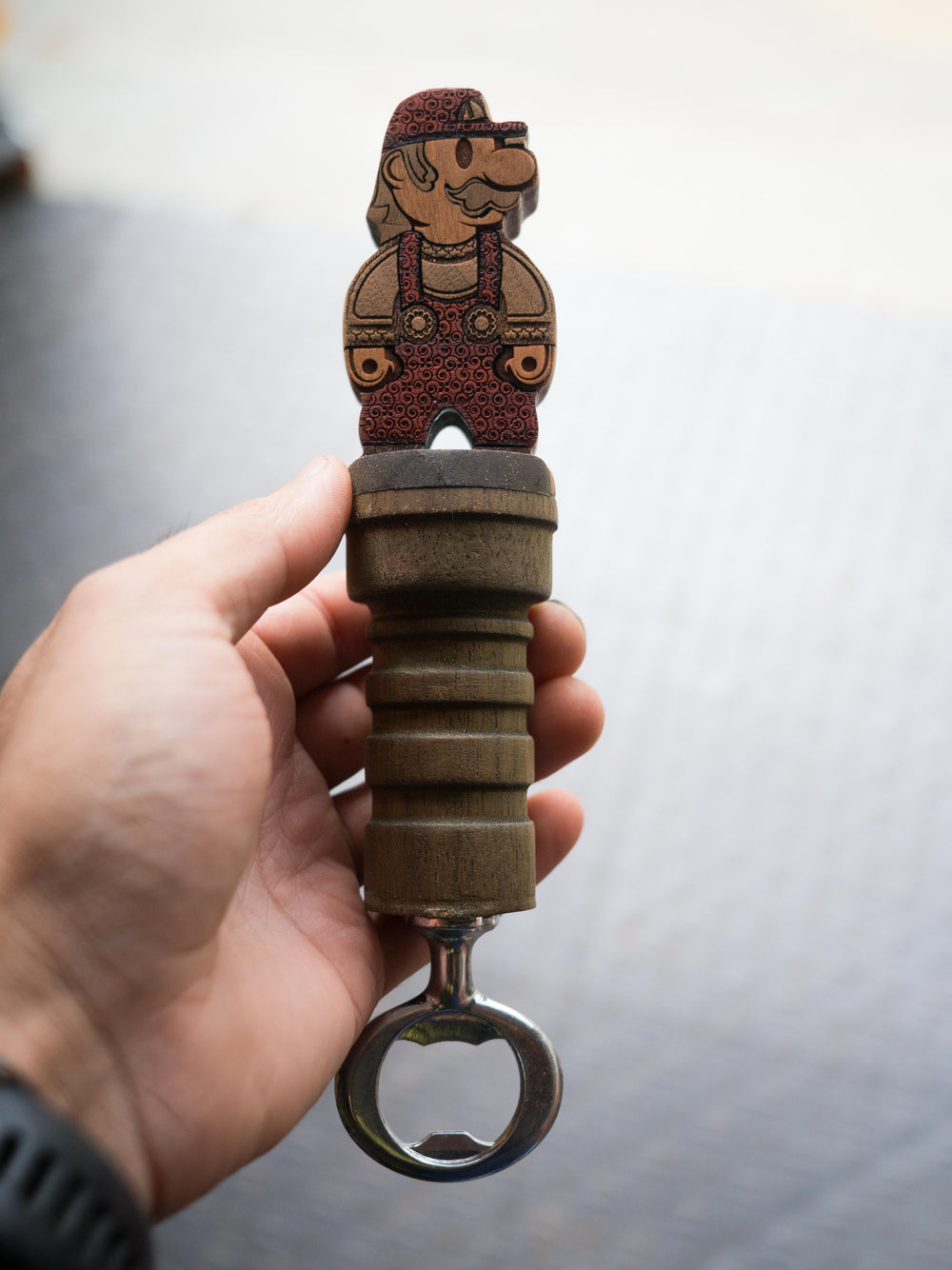Wooden Mario Bros Henna Bottle openers