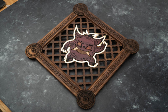 Wooden Henna / Mehndi Gengar Pokemon Print